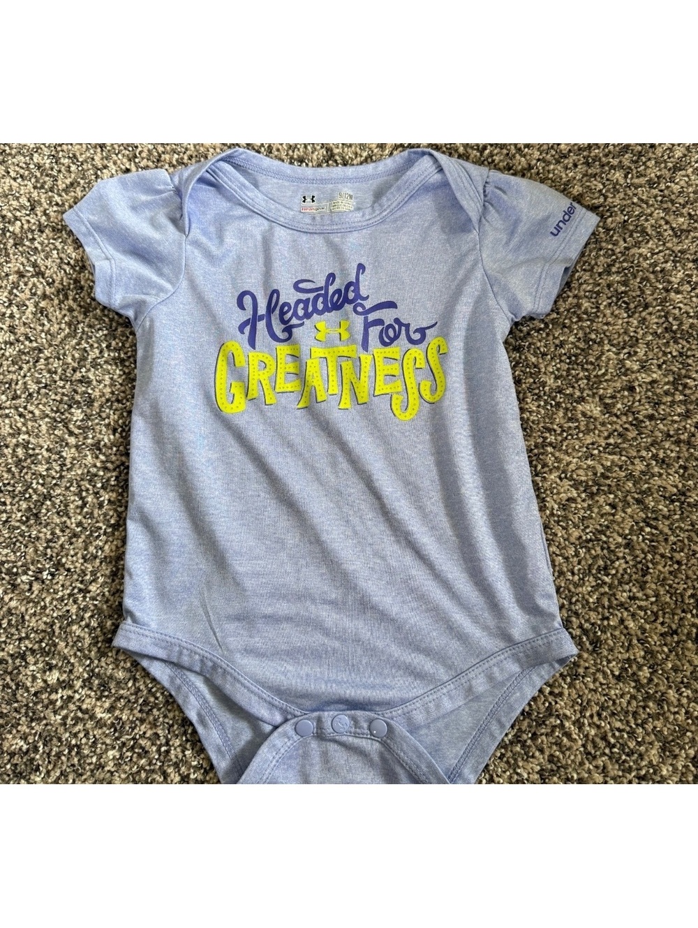 Under Armour baby girl Drifit Purple bodysuit Size 9-12 Months